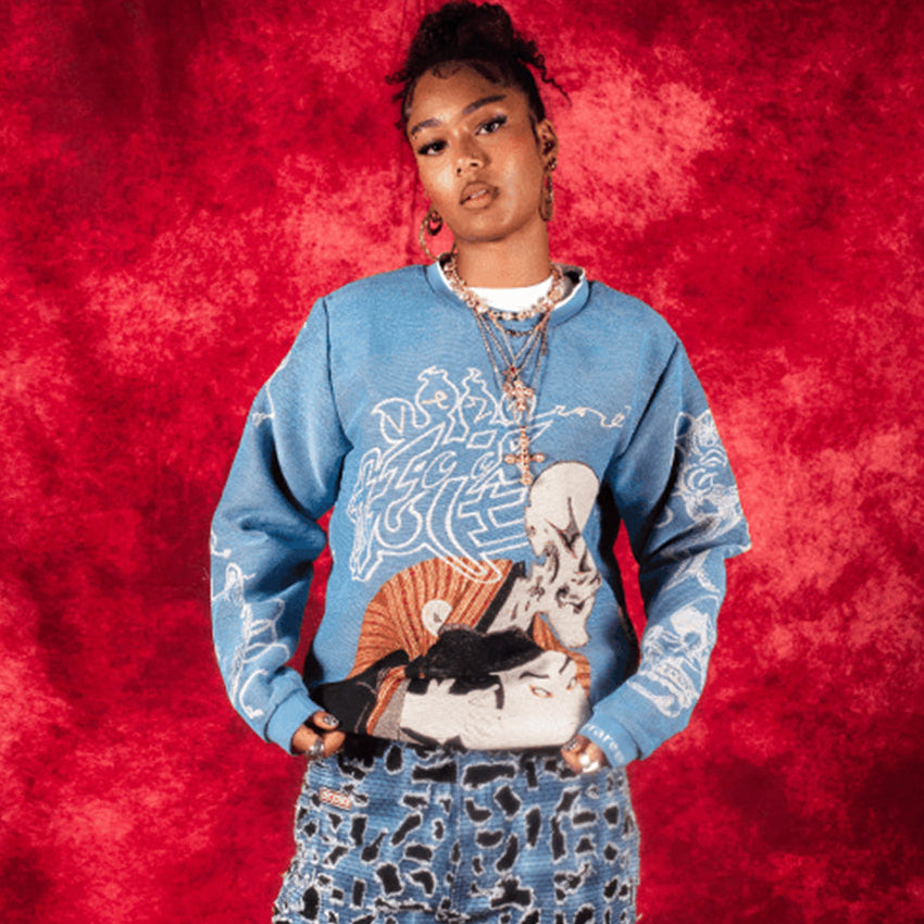 Yokai/Kabuki [crewneck] – VERYRARE CO RAF REYES