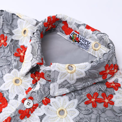 Ashen Petal Grove [guipure shirt]