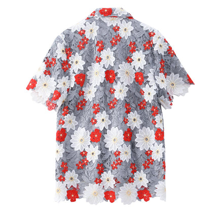 Ashen Petal Grove [guipure shirt]