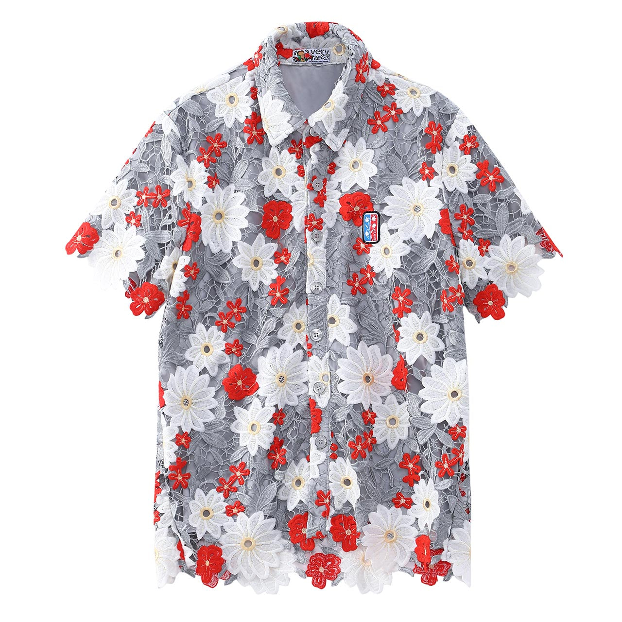 Ashen Petal Grove [guipure shirt]