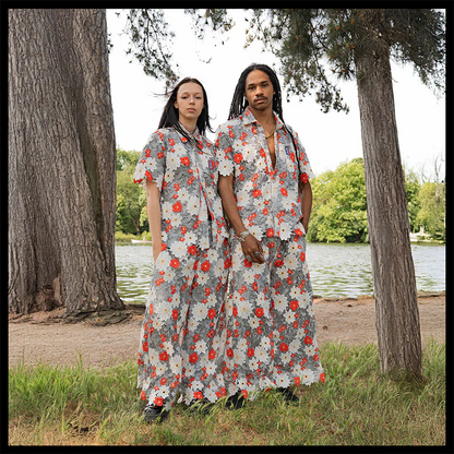 Ashen Petal Grove [guipure pants]