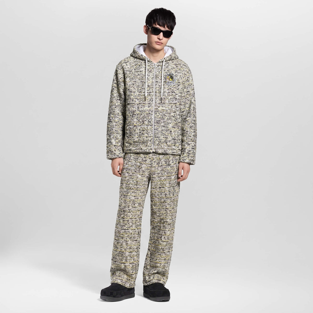 black & yellow/TWEED [hoodie]